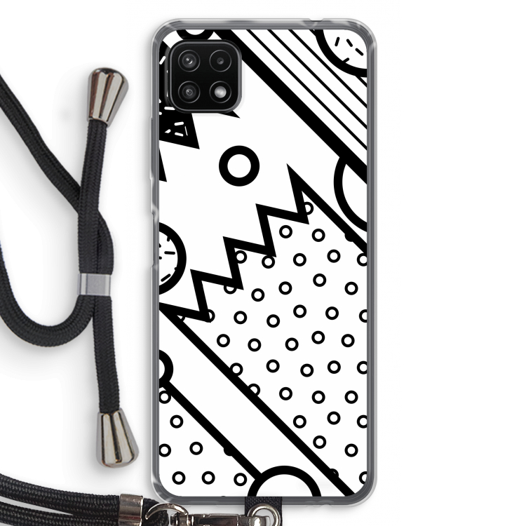Pop Art #4: Samsung Galaxy A22 5G Transparant Hoesje met koord