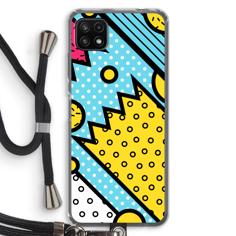 Pop Art #1: Samsung Galaxy A22 5G Transparant Hoesje met koord