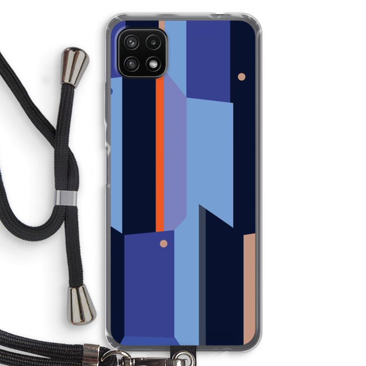Gestalte 3: Samsung Galaxy A22 5G Transparant Hoesje met koord