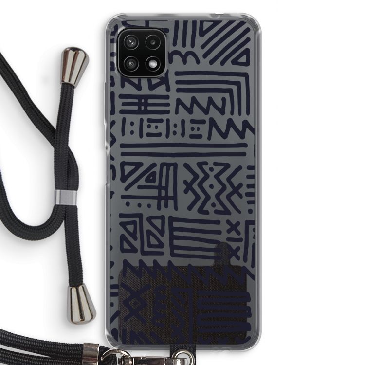 Marrakech print: Samsung Galaxy A22 5G Transparant Hoesje met koord