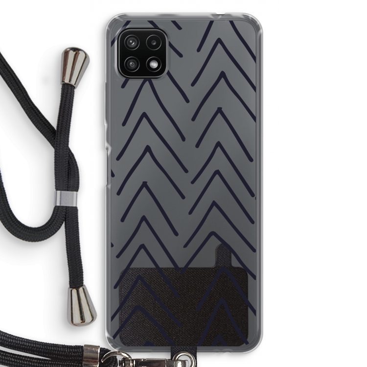 Marrakech Arrows: Samsung Galaxy A22 5G Transparant Hoesje met koord