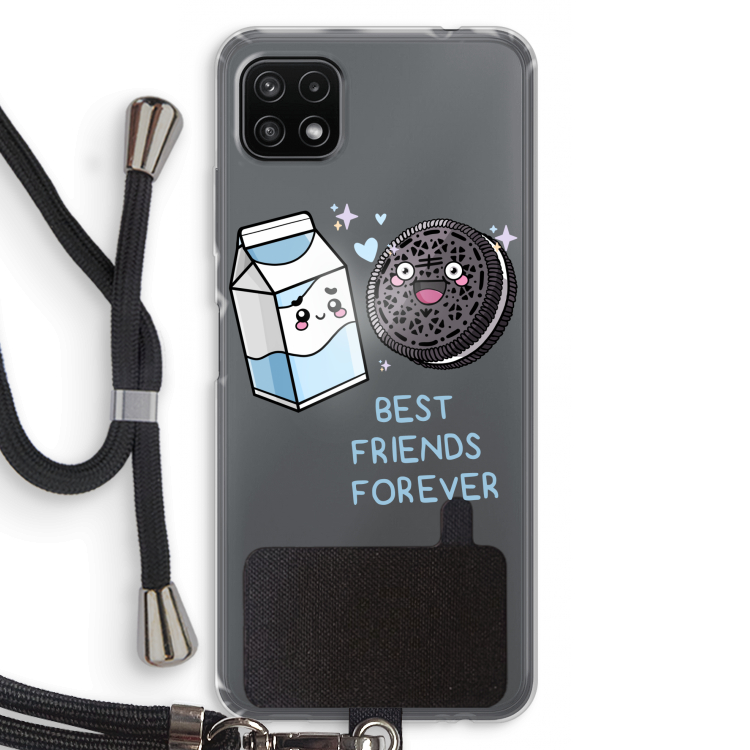 Best Friend Forever: Samsung Galaxy A22 5G Transparant Hoesje met koord