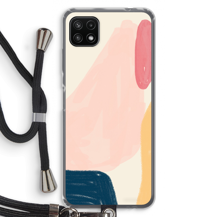 Saturday Flow: Samsung Galaxy A22 5G Transparant Hoesje met koord