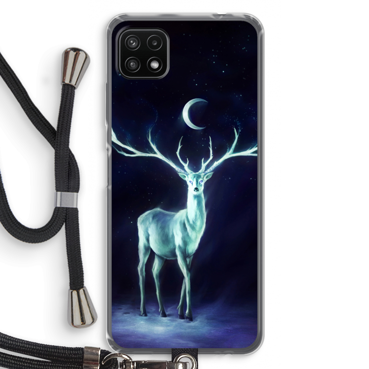 Nightbringer: Samsung Galaxy A22 5G Transparant Hoesje met koord