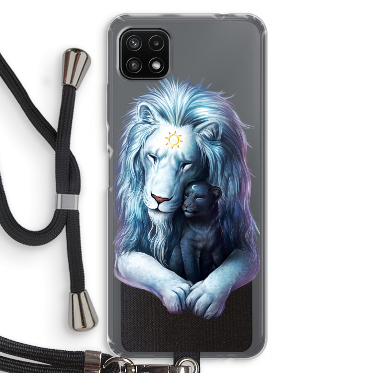 Child Of Light: Samsung Galaxy A22 5G Transparant Hoesje met koord