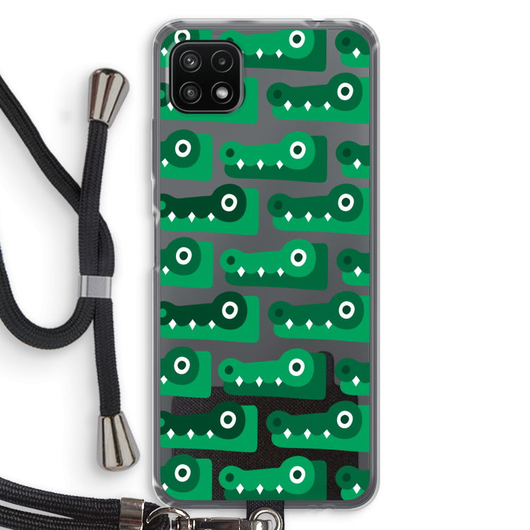 Crocs: Samsung Galaxy A22 5G Transparant Hoesje met koord