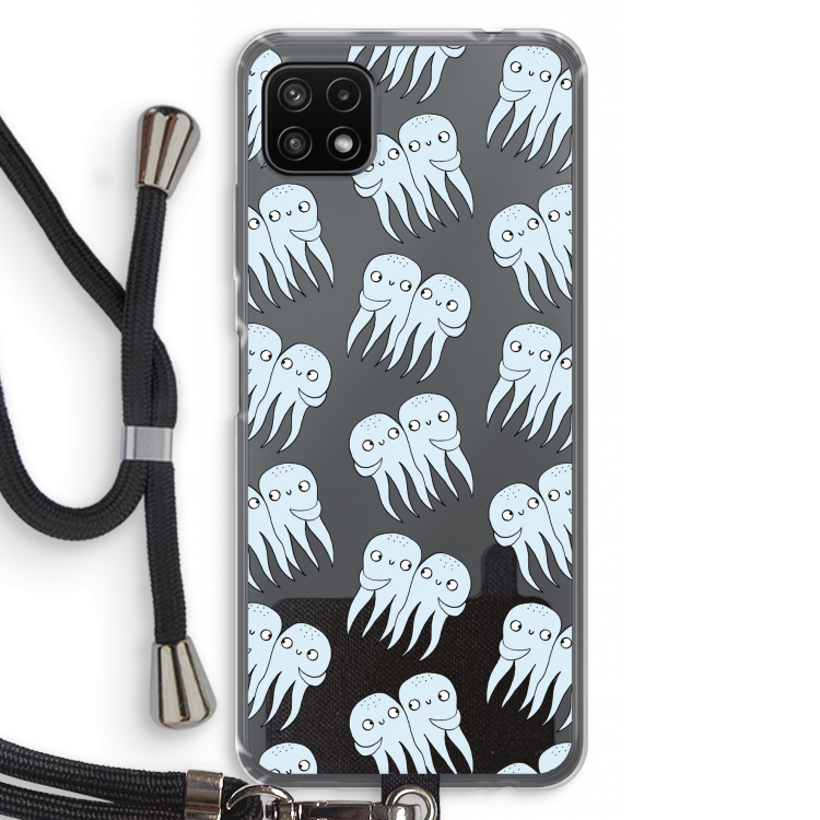 Octopussen: Samsung Galaxy A22 5G Transparant Hoesje met koord