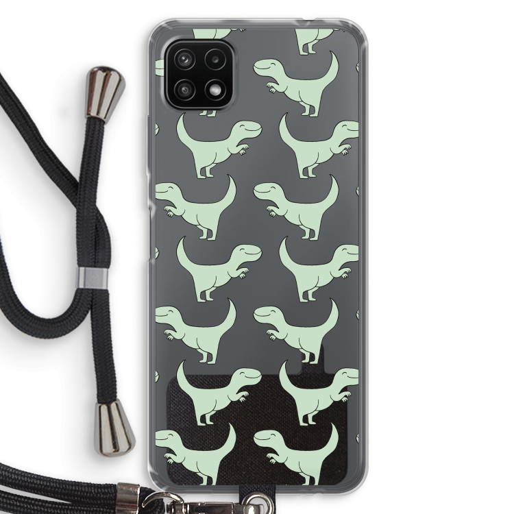Dinos: Samsung Galaxy A22 5G Transparant Hoesje met koord