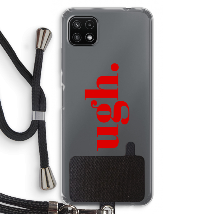 Ugh: Samsung Galaxy A22 5G Transparant Hoesje met koord