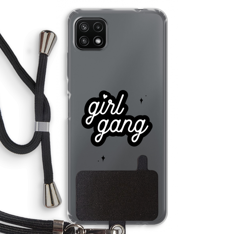 Girl Gang: Samsung Galaxy A22 5G Transparant Hoesje met koord