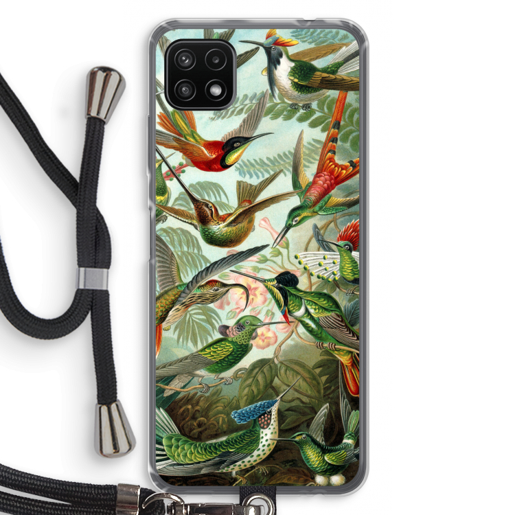 Haeckel Trochilidae: Samsung Galaxy A22 5G Transparant Hoesje met koord