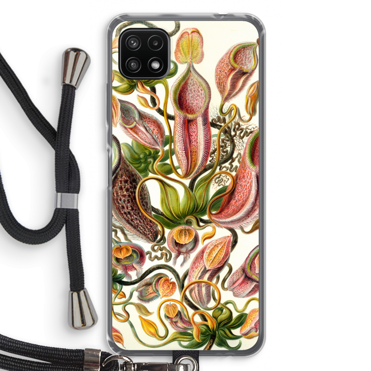 Haeckel Nepenthaceae: Samsung Galaxy A22 5G Transparant Hoesje met koord
