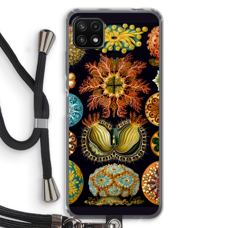 Haeckel Ascidiae: Samsung Galaxy A22 5G Transparant Hoesje met koord