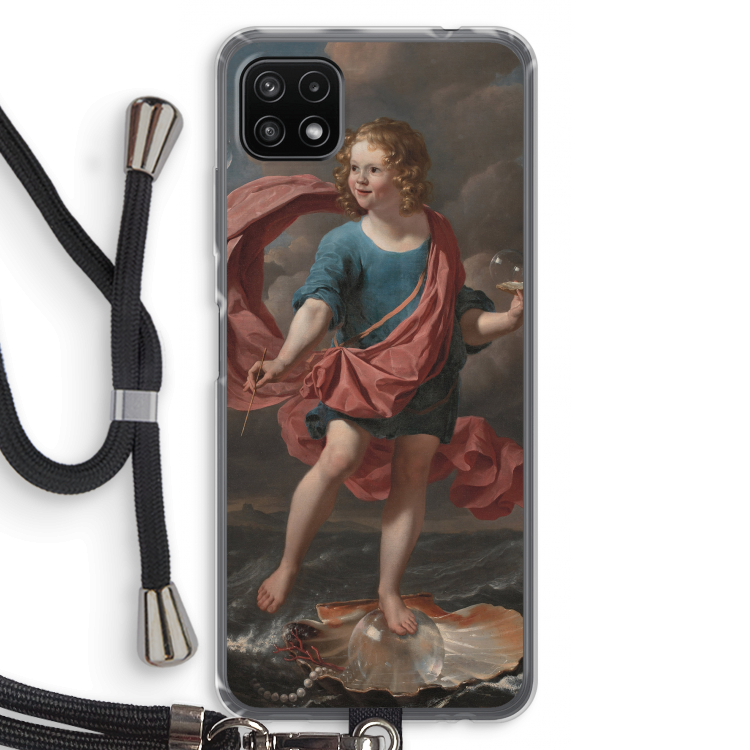 Soap Bubbles: Samsung Galaxy A22 5G Transparant Hoesje met koord