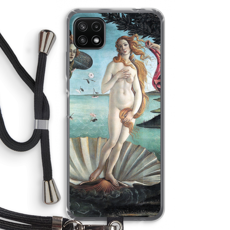 Birth Of Venus: Samsung Galaxy A22 5G Transparant Hoesje met koord