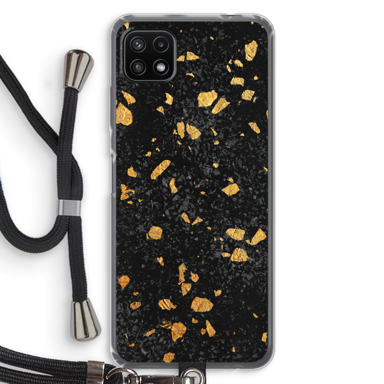 Terrazzo N°7: Samsung Galaxy A22 5G Transparant Hoesje met koord