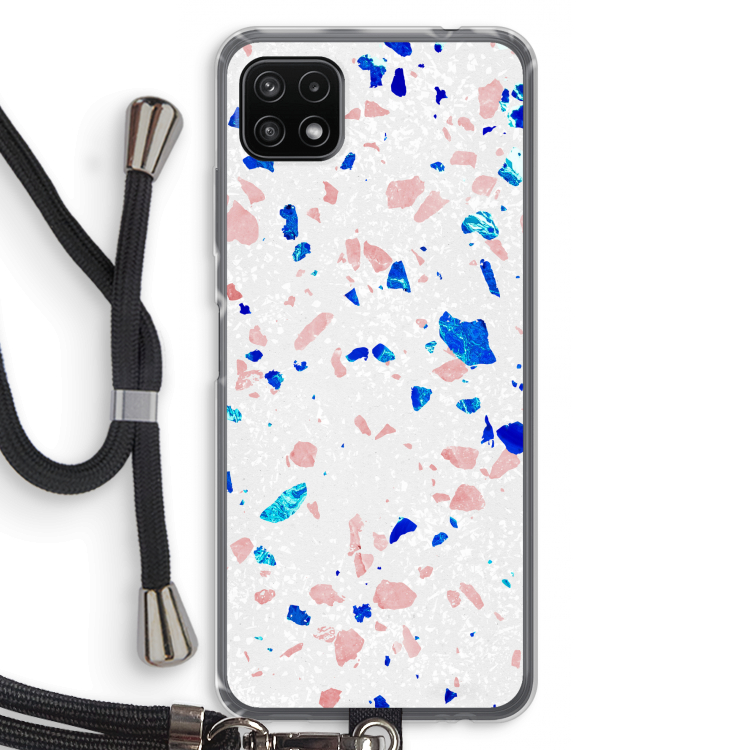Terrazzo N°6: Samsung Galaxy A22 5G Transparant Hoesje met koord