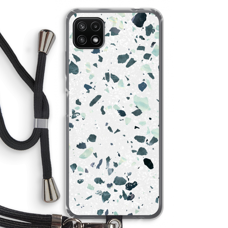Terrazzo N°2: Samsung Galaxy A22 5G Transparant Hoesje met koord