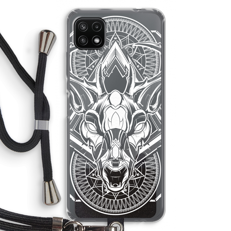 Oh Deer: Samsung Galaxy A22 5G Transparant Hoesje met koord