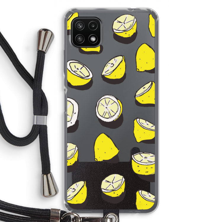 When Life Gives You Lemons...: Samsung Galaxy A22 5G Transparant Hoesje met koord