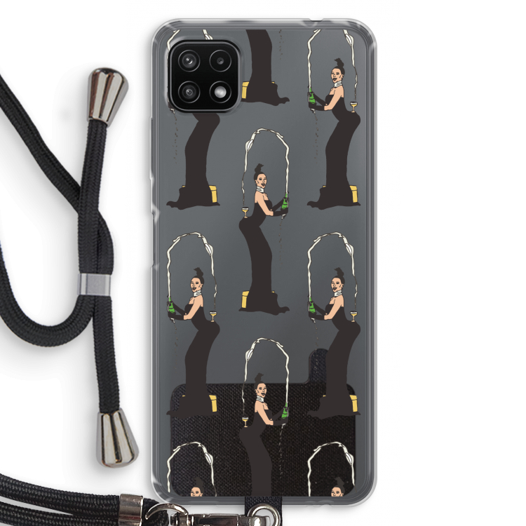 Pop Some Kim: Samsung Galaxy A22 5G Transparant Hoesje met koord