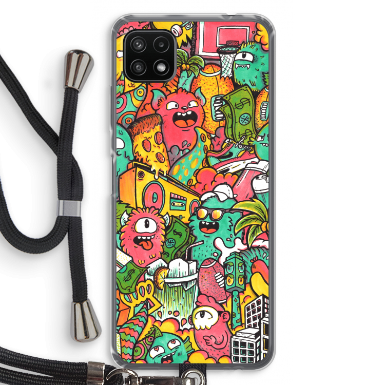 Vexx City: Samsung Galaxy A22 5G Transparant Hoesje met koord