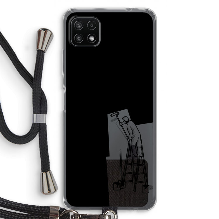 Musketon Painter: Samsung Galaxy A22 5G Transparant Hoesje met koord