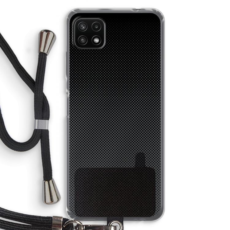 Musketon Halftone: Samsung Galaxy A22 5G Transparant Hoesje met koord
