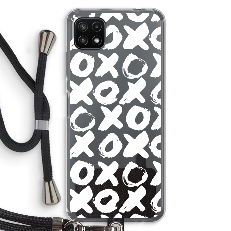 XOXO: Samsung Galaxy A22 5G Transparant Hoesje met koord