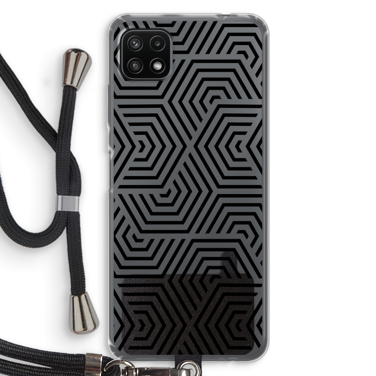 Magic pattern: Samsung Galaxy A22 5G Transparant Hoesje met koord