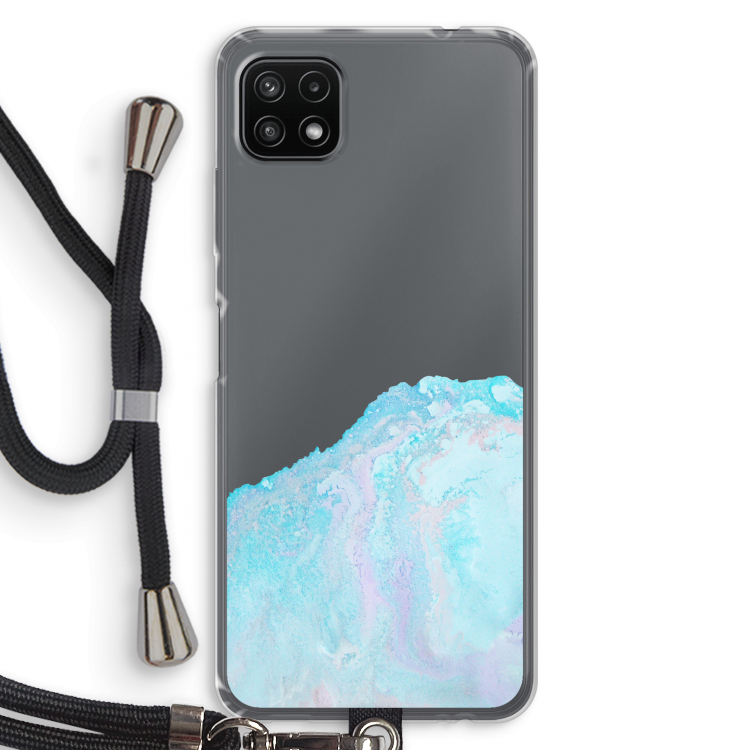 Fantasie pastel: Samsung Galaxy A22 5G Transparant Hoesje met koord