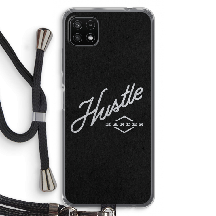 Hustle: Samsung Galaxy A22 5G Transparant Hoesje met koord