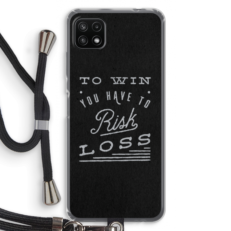 Risk loss: Samsung Galaxy A22 5G Transparant Hoesje met koord