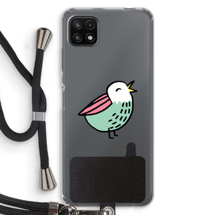 Birdy: Samsung Galaxy A22 5G Transparant Hoesje met koord