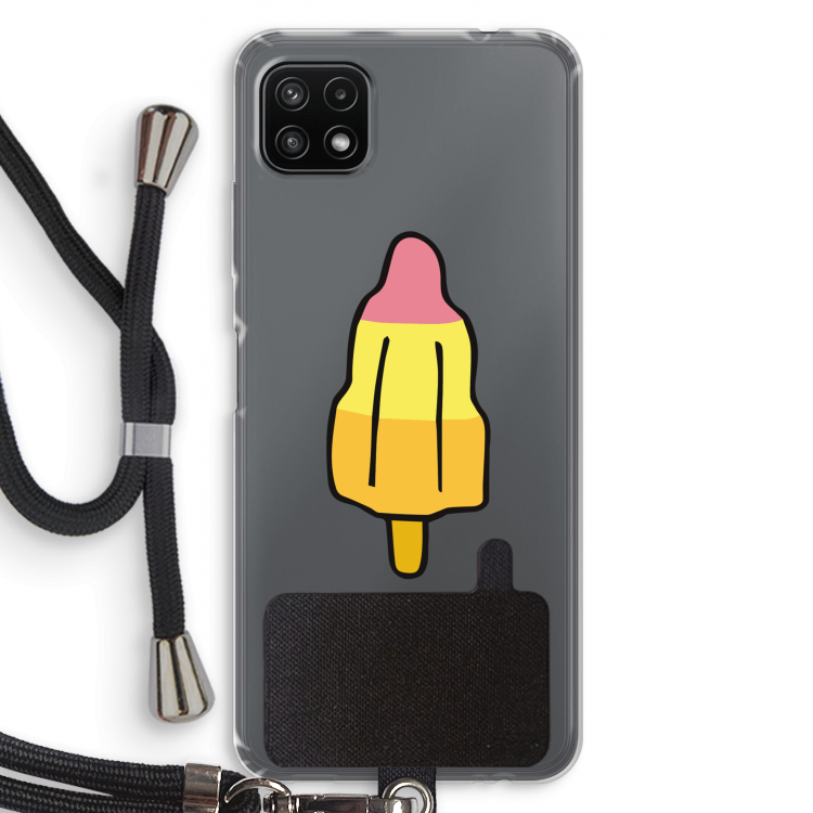 Raketijsje: Samsung Galaxy A22 5G Transparant Hoesje met koord