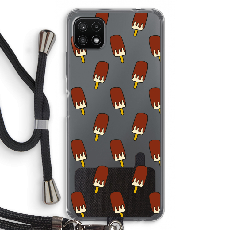 Yummy: Samsung Galaxy A22 5G Transparant Hoesje met koord