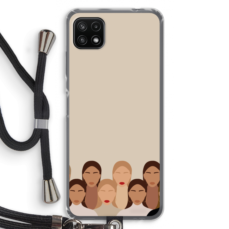 Girls girls girls: Samsung Galaxy A22 5G Transparant Hoesje met koord