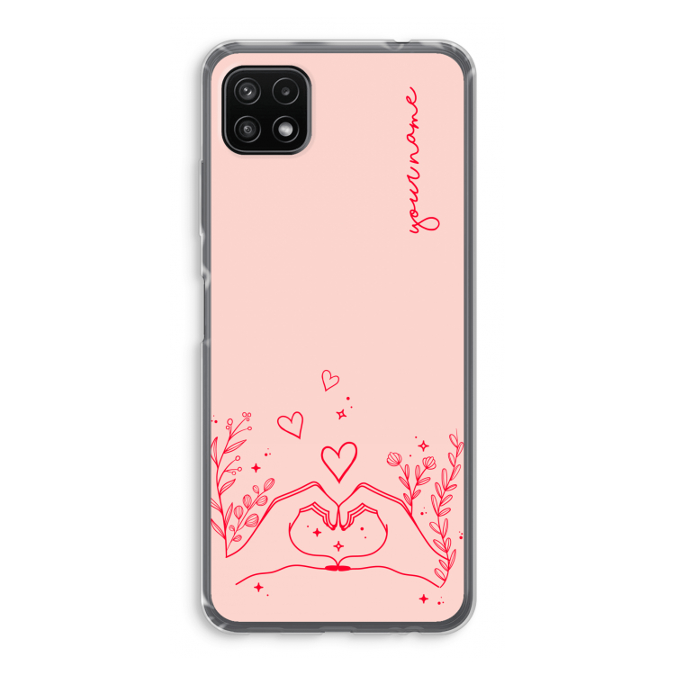 Love is in the air: Samsung Galaxy A22 5G Transparant Hoesje