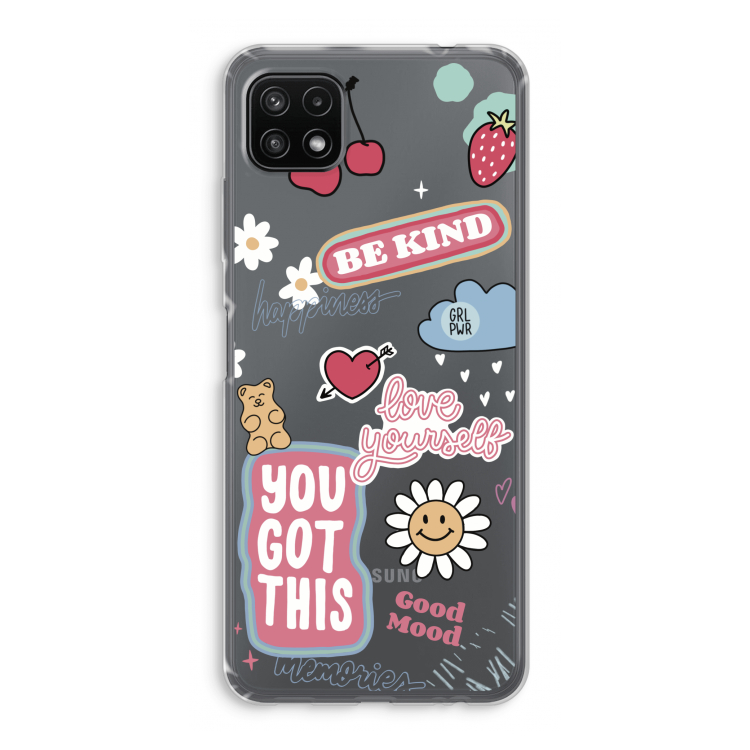 Positivity: Samsung Galaxy A22 5G Transparant Hoesje