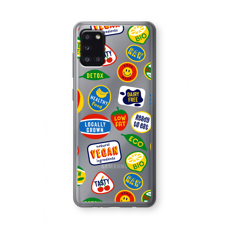 Fruitsticker: Samsung Galaxy A31 Transparant Hoesje