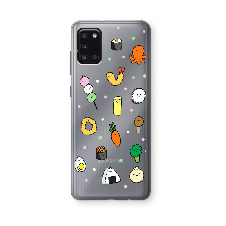 Happy bento friends: Samsung Galaxy A31 Transparant Hoesje