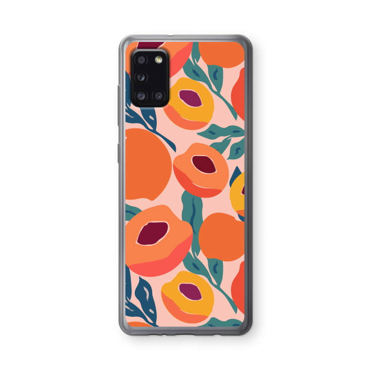 Perzik: Samsung Galaxy A31 Transparant Hoesje