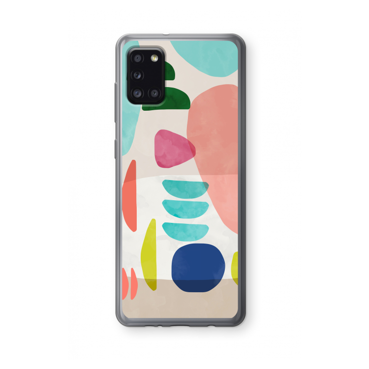 Bold Rounded Shapes: Samsung Galaxy A31 Transparant Hoesje