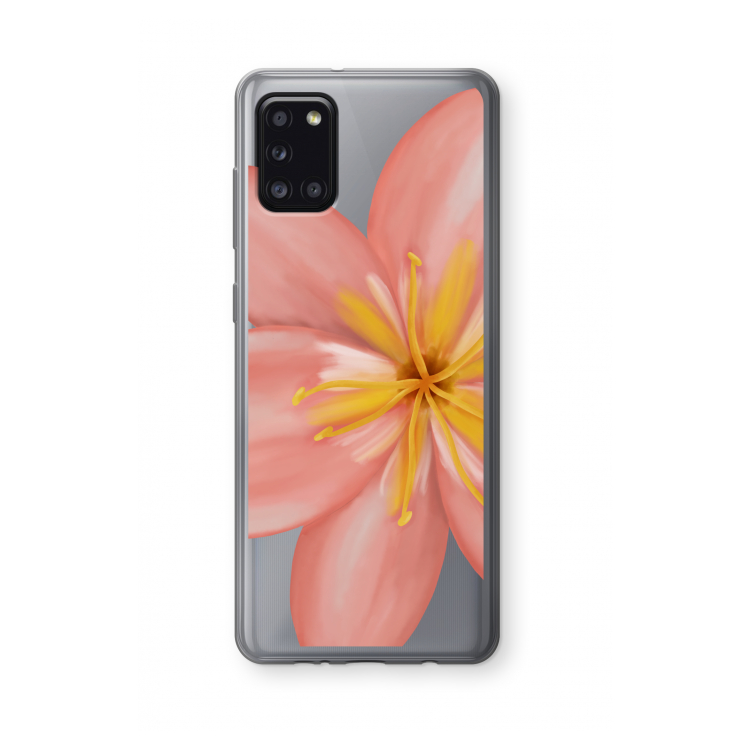 Pink Ellila Flower: Samsung Galaxy A31 Transparant Hoesje
