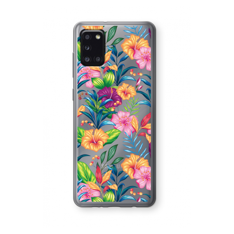Tropisch 2: Samsung Galaxy A31 Transparant Hoesje