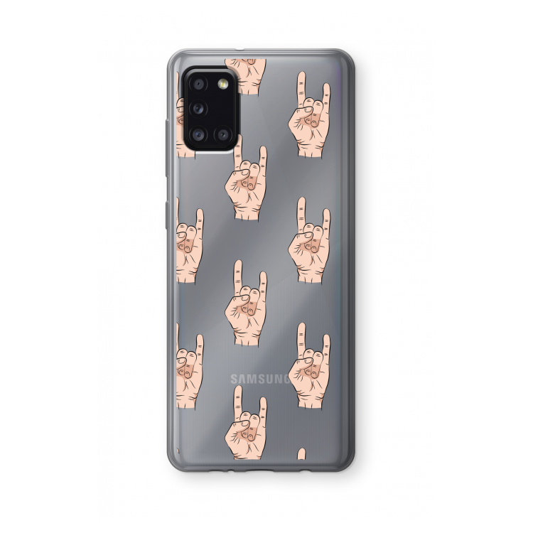 Rock: Samsung Galaxy A31 Transparant Hoesje