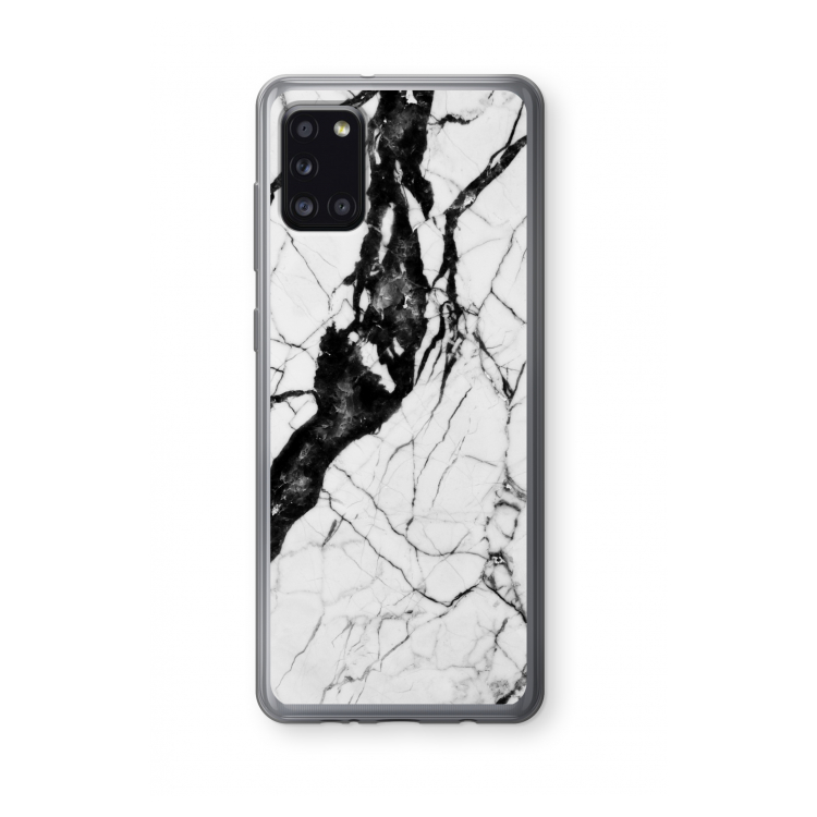 Witte marmer 2: Samsung Galaxy A31 Transparant Hoesje