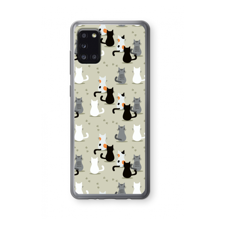 Katten: Samsung Galaxy A31 Transparant Hoesje
