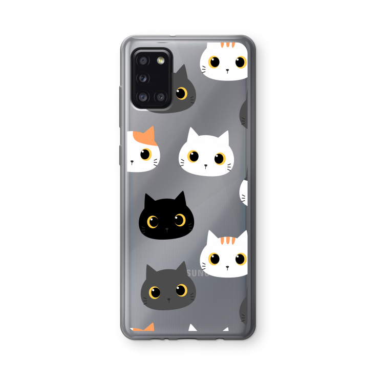 Katten: Samsung Galaxy A31 Transparant Hoesje