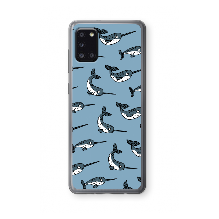 Narwhal: Samsung Galaxy A31 Transparant Hoesje